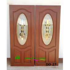ประตูไม้สักบานคู่ รหัส DD27